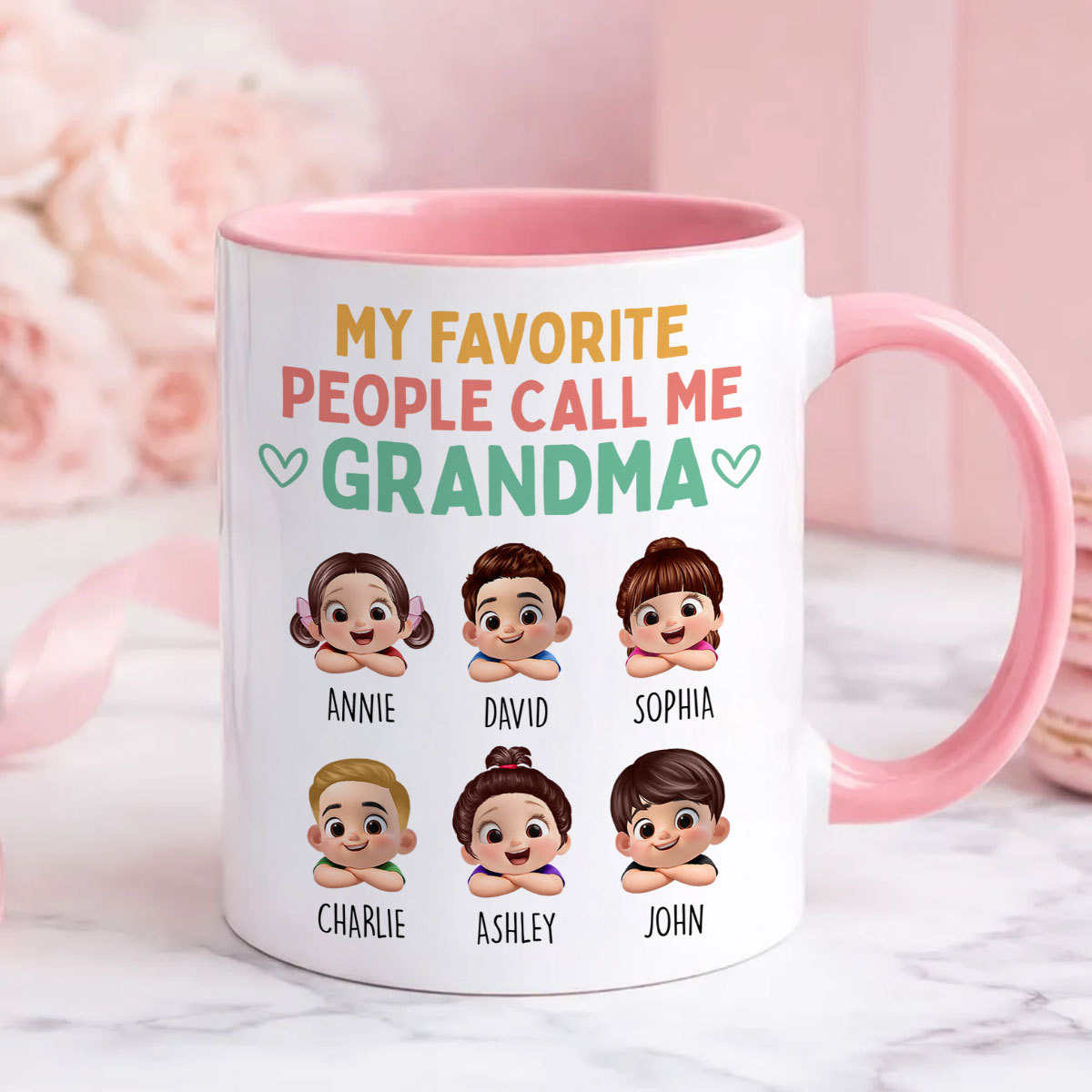 My Favorite People Call Me Grandma - Personalized Mug - Heartfelt Mother's Day Gift for Grandma, Wife