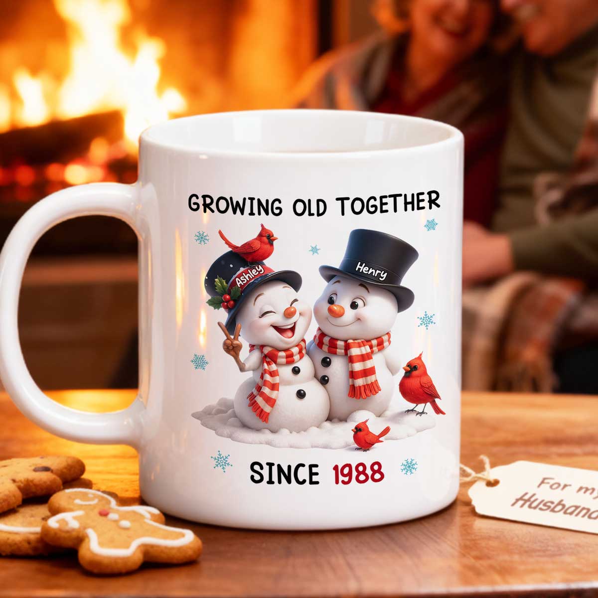 I Smile Because You're My Husband - Personalized Mug - Funny Christmas Gift for him, Gift for her