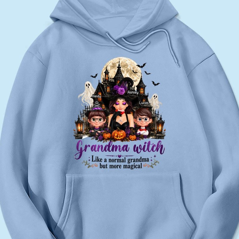 Grandma Witch More Magical - Personalized Shirt - Trendy Halloween Tee for Grandma