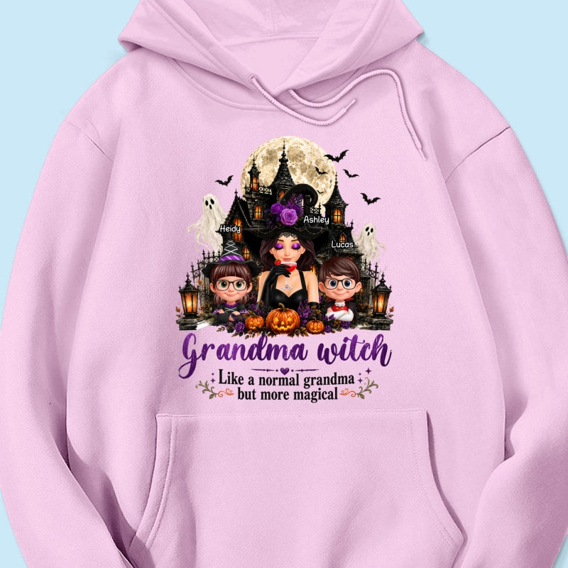 Grandma Witch More Magical - Personalized Shirt - Trendy Halloween Tee for Grandma