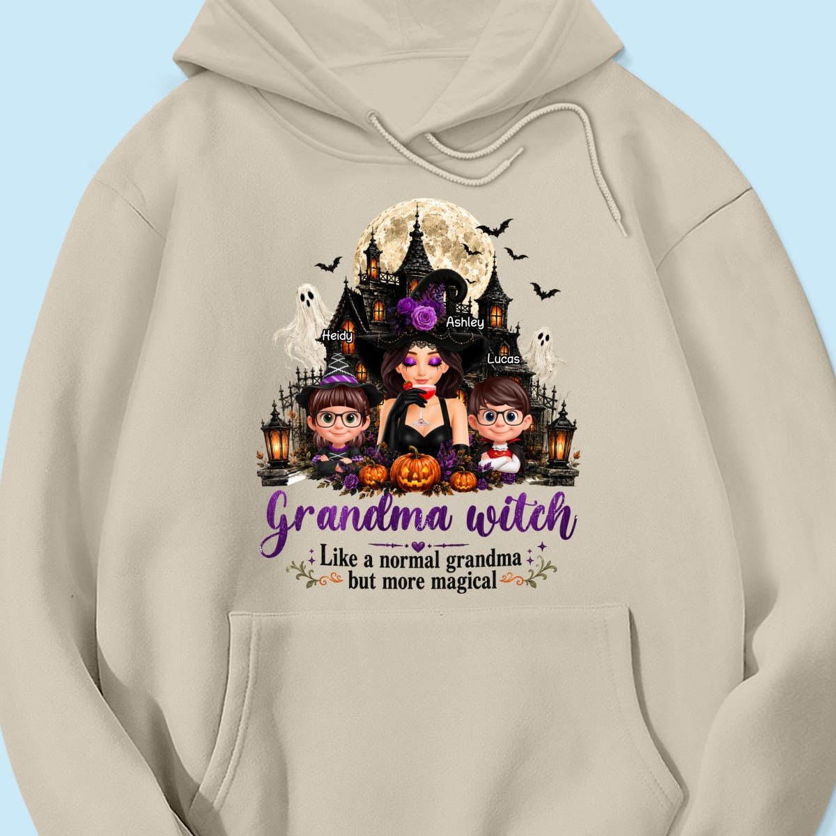 Grandma Witch More Magical - Personalized Shirt - Trendy Halloween Tee for Grandma