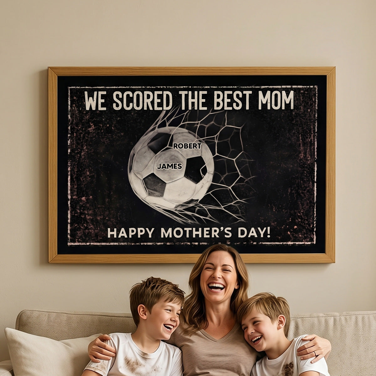 We Scored The Best Mom - Personalized Poster - Mother's Day Gift For Soccer Mom