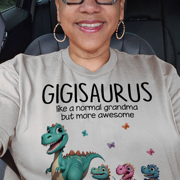 Grandmasaurus And Kids 3D Effect Dinosaurs Personalized Shirt | A Heartfelt Gift for Grandma's Birthday, Mother’s Day, or Just Because