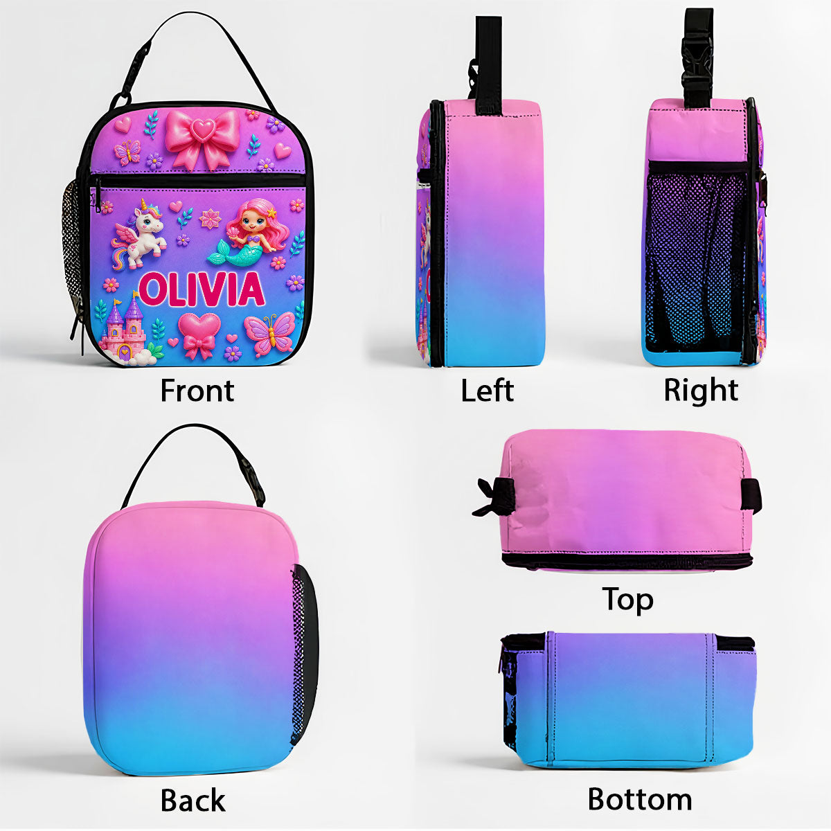 On-trend Animal Design for Boys Girls - Personalized Insulated Kid Lunch Bag - Back to School Gift for Kids