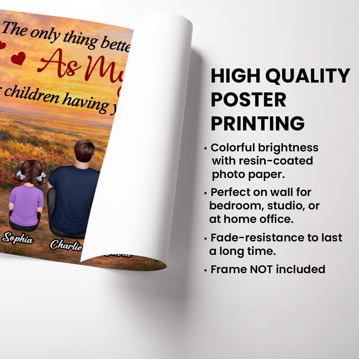 Sunset Fields The Only Thing Better Than Being My Wife - Personalized Poster - Mother's Day Gift For Mom, Wife