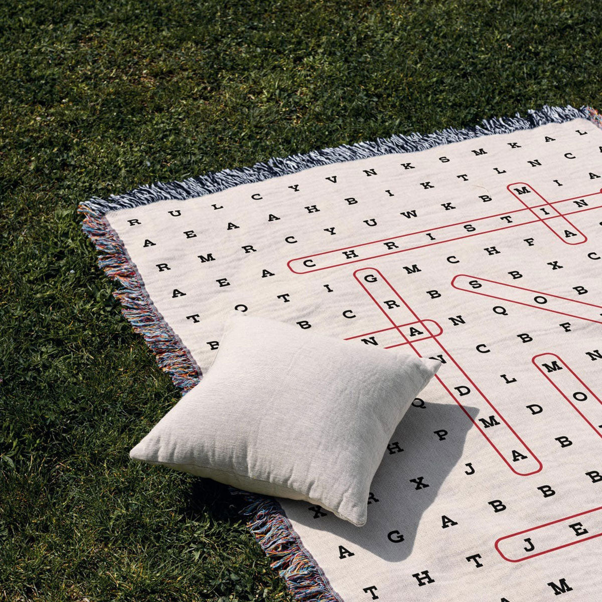 Family Name Word Search - Personalized Woven Blanket - Mother's Day Gift For Grandma, Family Gift
