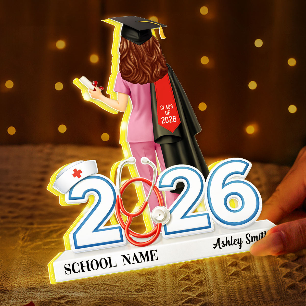 Graduation Gift Nurse Senior - Personalized Light Box - Graduation Gift For Seniors, Daughter, Son, Grandkids