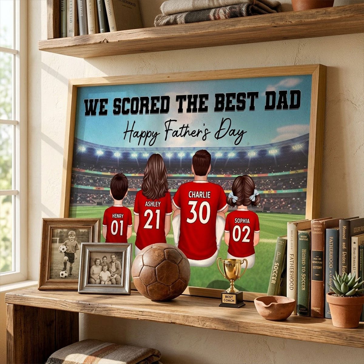 We Scored The Best Dad Family At Stadium - Personalized Poster - Father's Day Gift For Soccer Dad