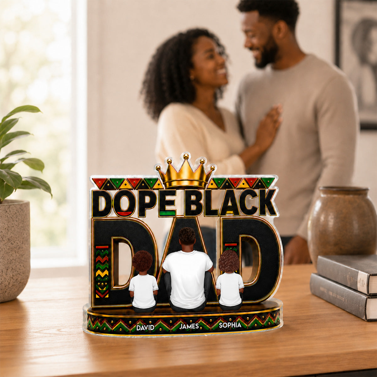 Dope Black Dad 2D Flat - Personalized Acrylic Block