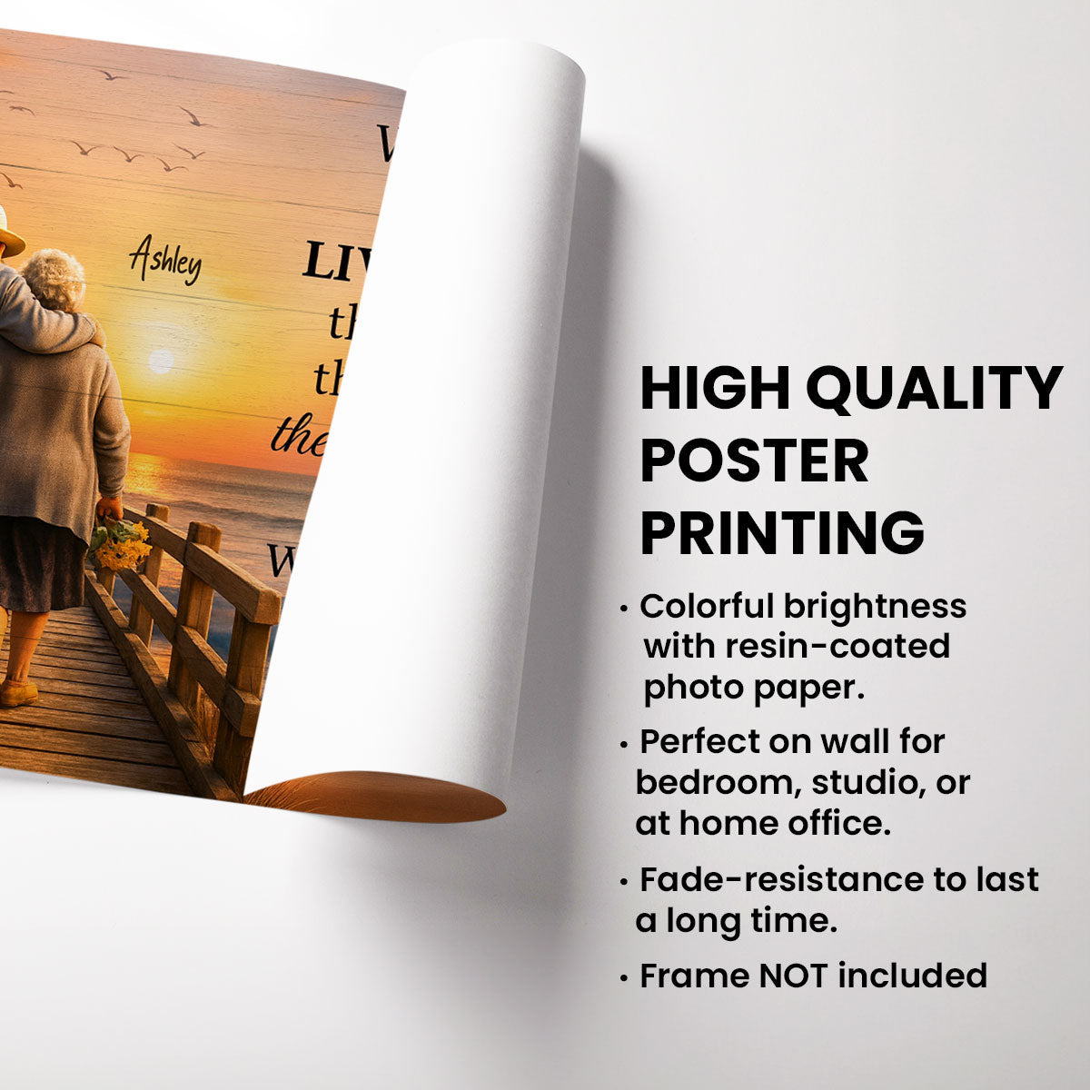 When We Get to the End of Our Lives Together - Personalized Poster - Sentimental Gift for him, Gift for her