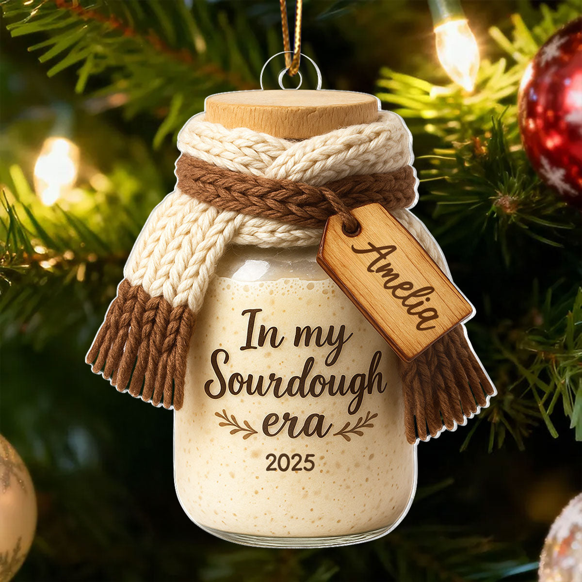 In My Sourdough Era - Personalized Acrylic Ornament - Christmas Gift for Bakers & Bread Lovers