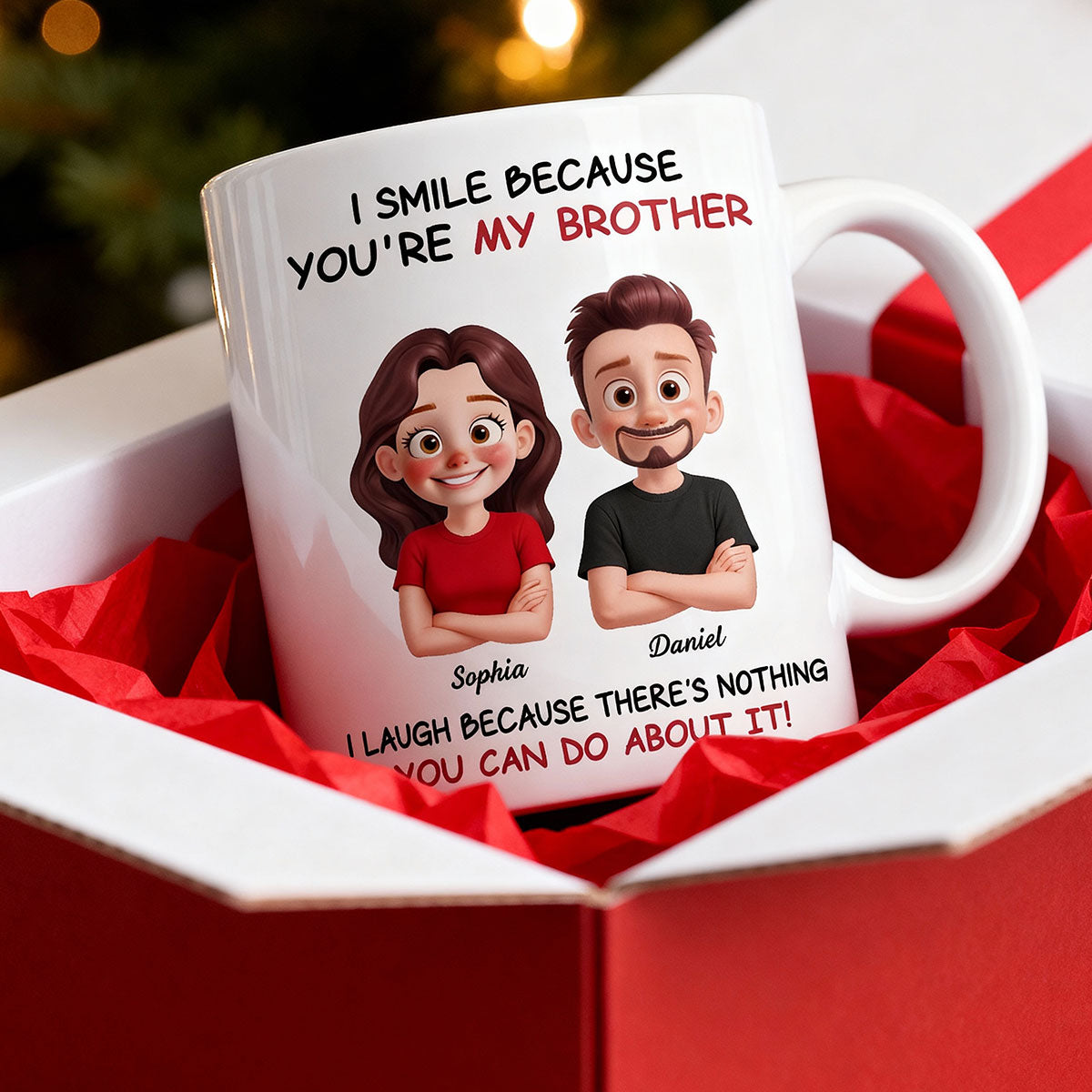 My Sister Brother Funny - Personalized Mug - Funny Gift For Sibling Brother Sister