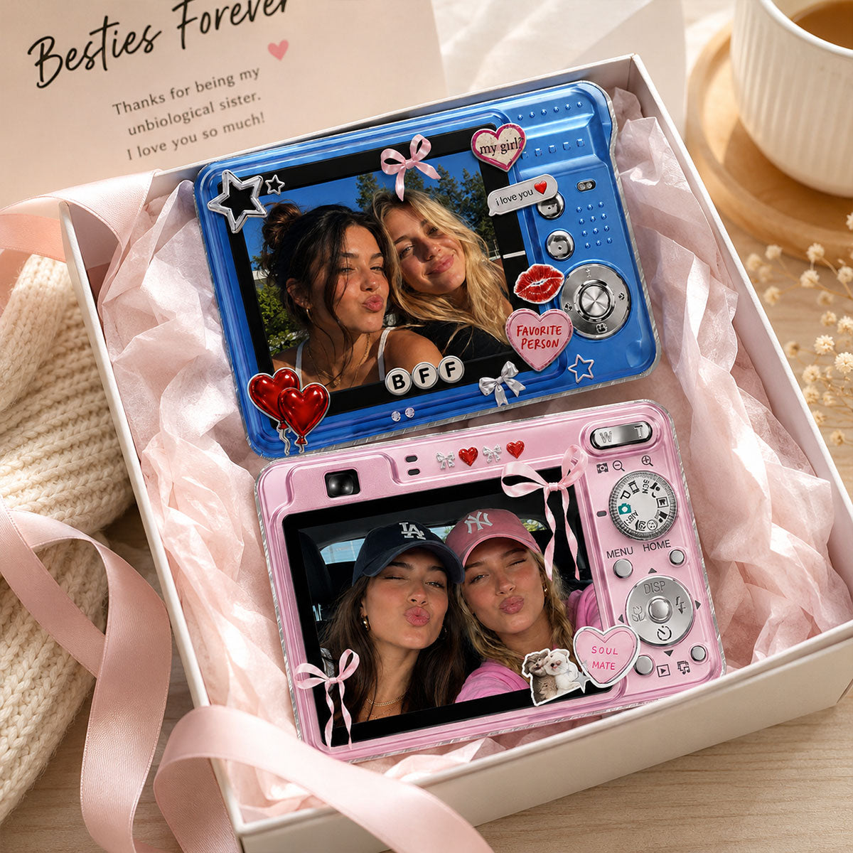 Besties Y2K Digital Camera Photo Uploaded - Personalized Acrylic Magnet