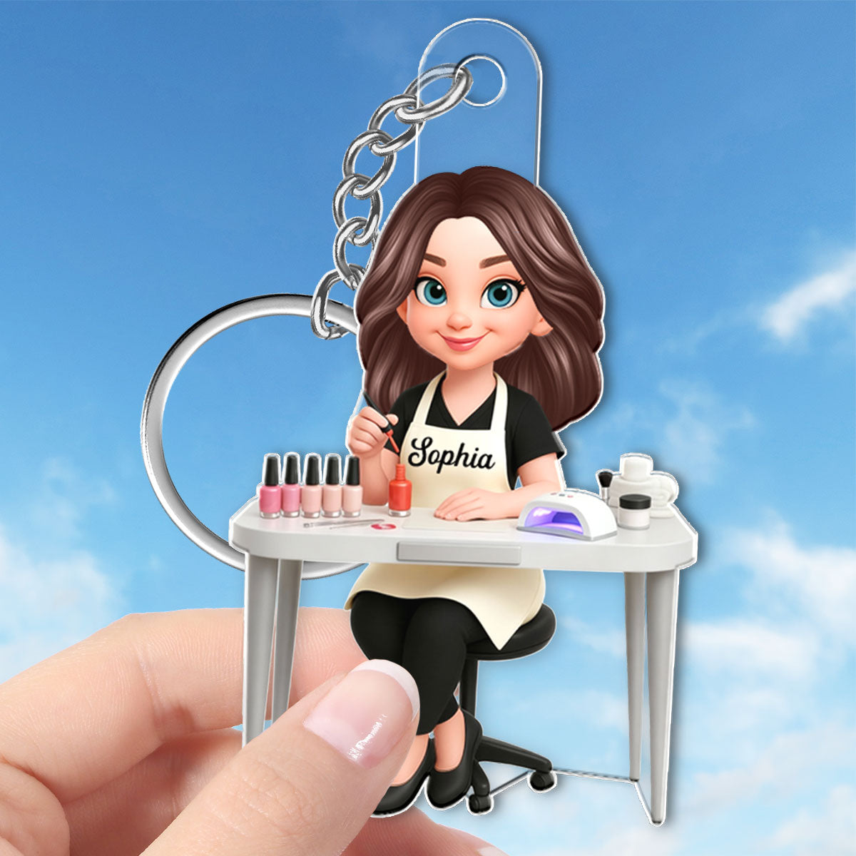 Nail Technician - Personalized Acrylic Keychain - Gift For Nail Technician, Nails Decor, Beauty Salon, Woman, Girl
