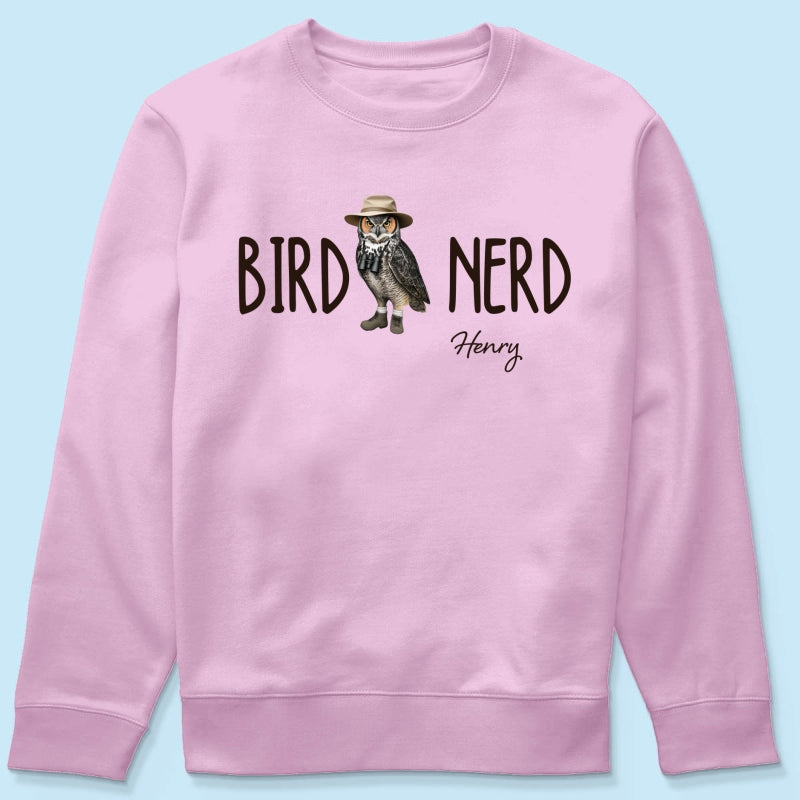 Bird Nerd - Personalized Shirt - Gift for Bird Lover, Birdwatcher, Bird Watching Gifts