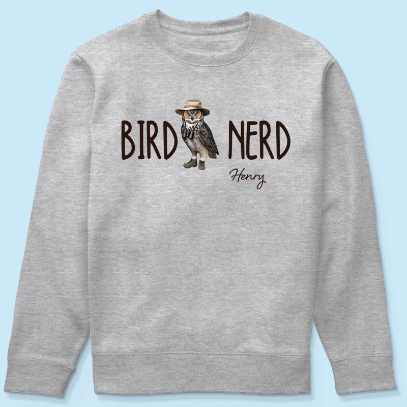 Bird Nerd - Personalized Shirt - Gift for Bird Lover, Birdwatcher, Bird Watching Gifts