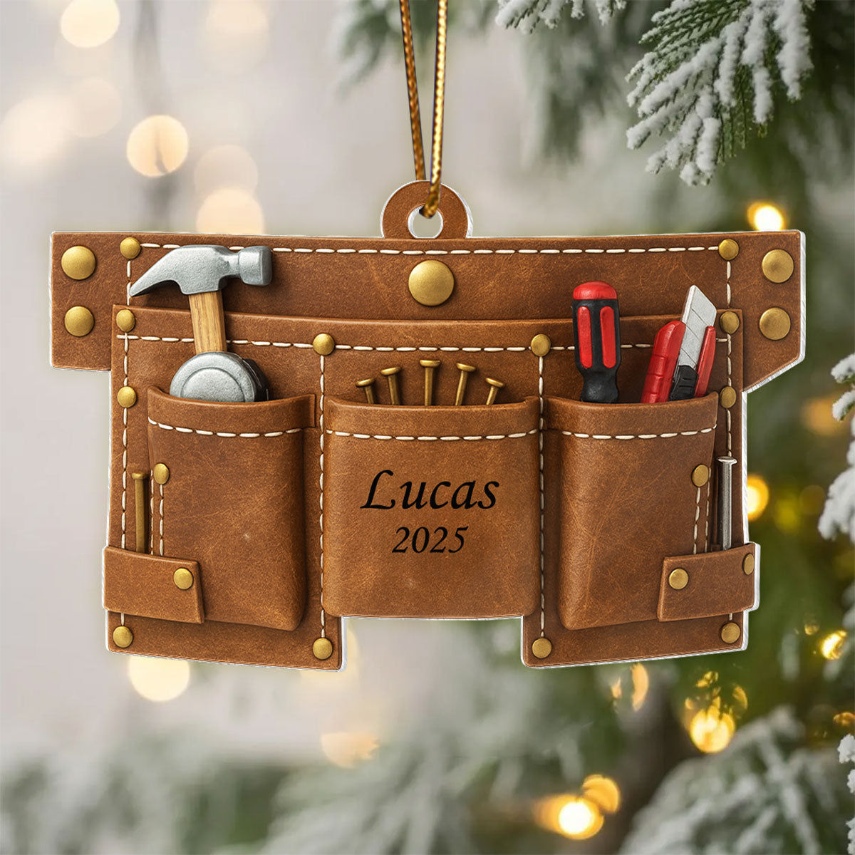 Proud Carpenter Craftsmanship – Personalized Acrylic Ornament – Gift for Skilled Woodworkers