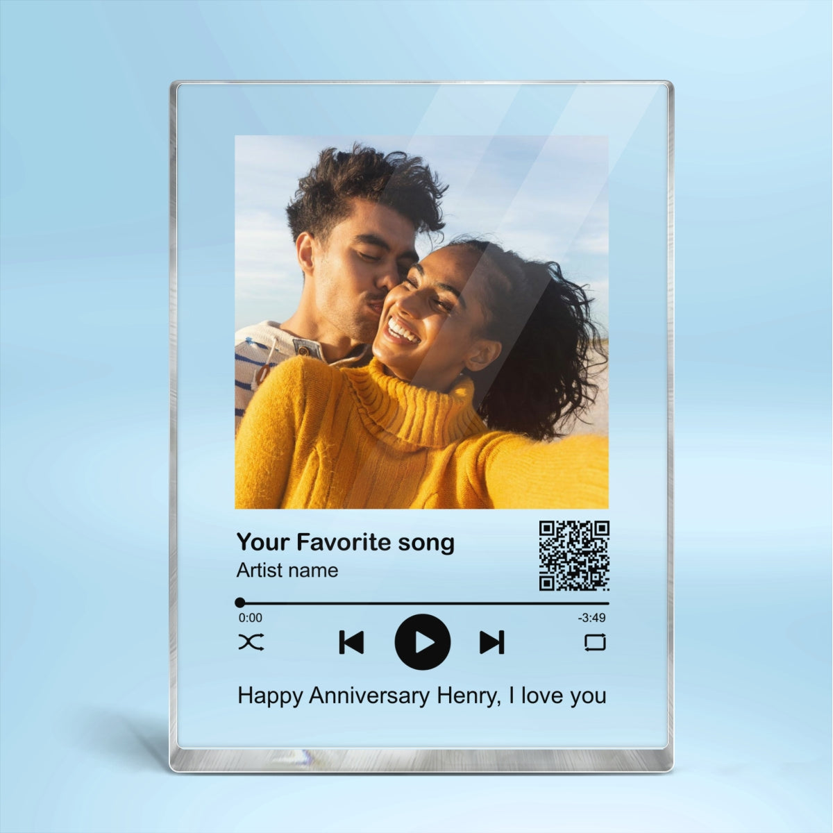 Custom Your Favorite Song - Personalized Acrylic Block Plaque -Sentimental Valentine's Day Gift for her, for him