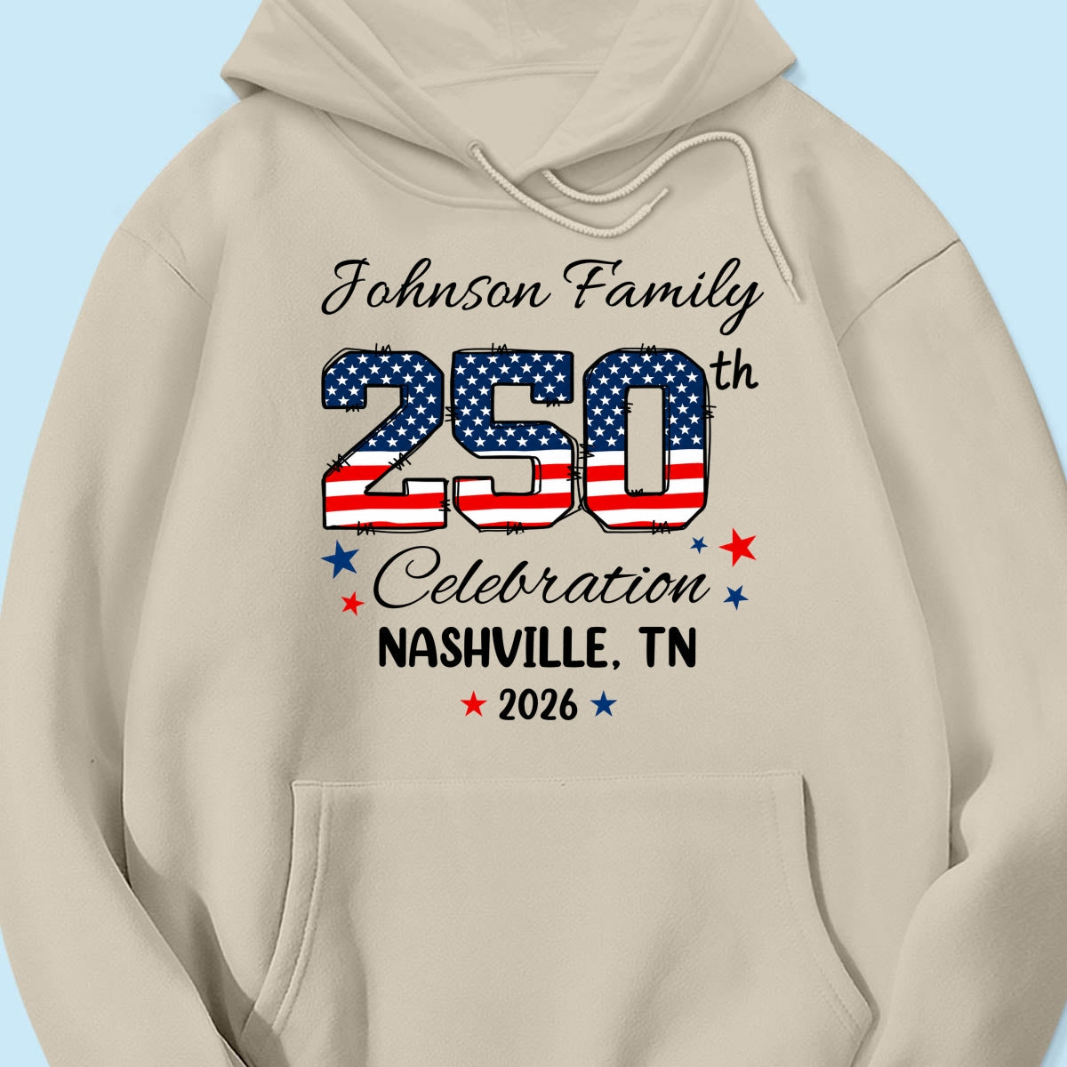 America 250th Anniversary 250 Years Of Freedom 1776 - 2026 - Personalized Shirt - Family Matching Shirt, Patriotic Crew Shirt