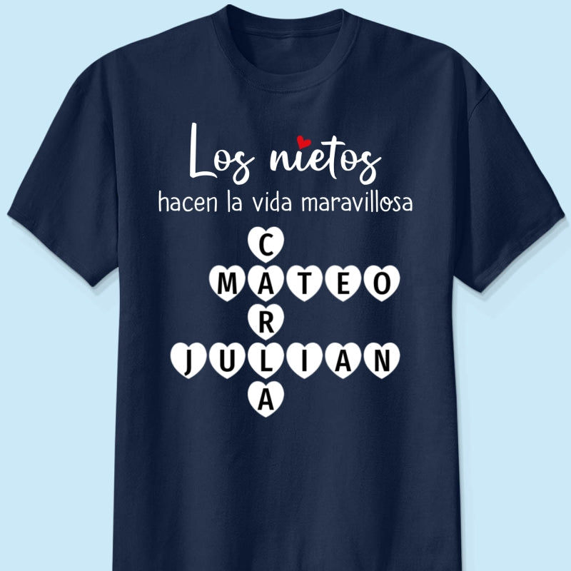The Greatest Gift You Ever Know Crossword Puzzle Art - Personalized Shirt - Spanish Ver