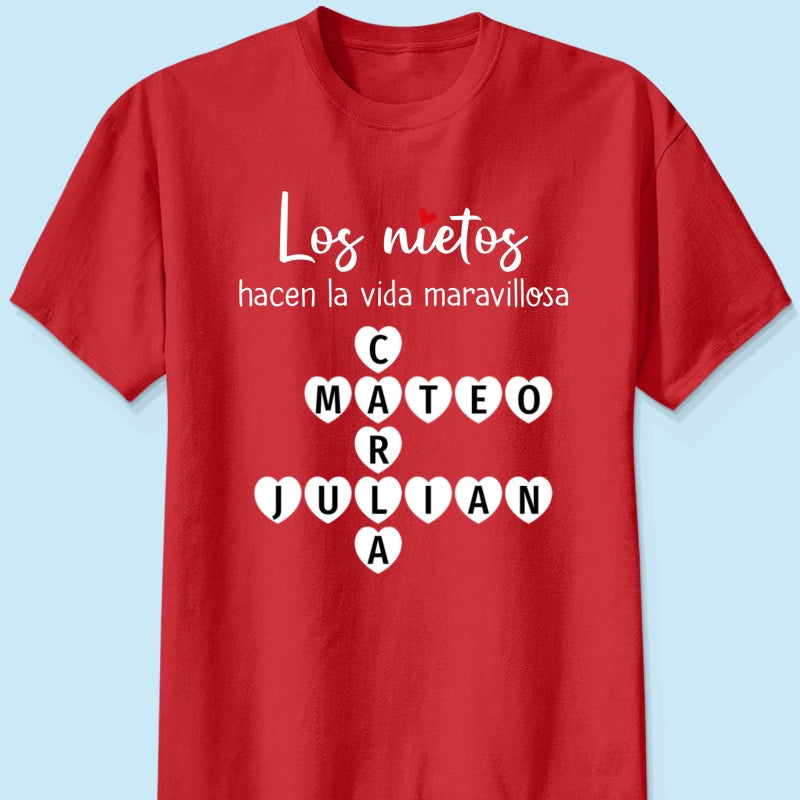 The Greatest Gift You Ever Know Crossword Puzzle Art - Personalized Shirt - Spanish Ver