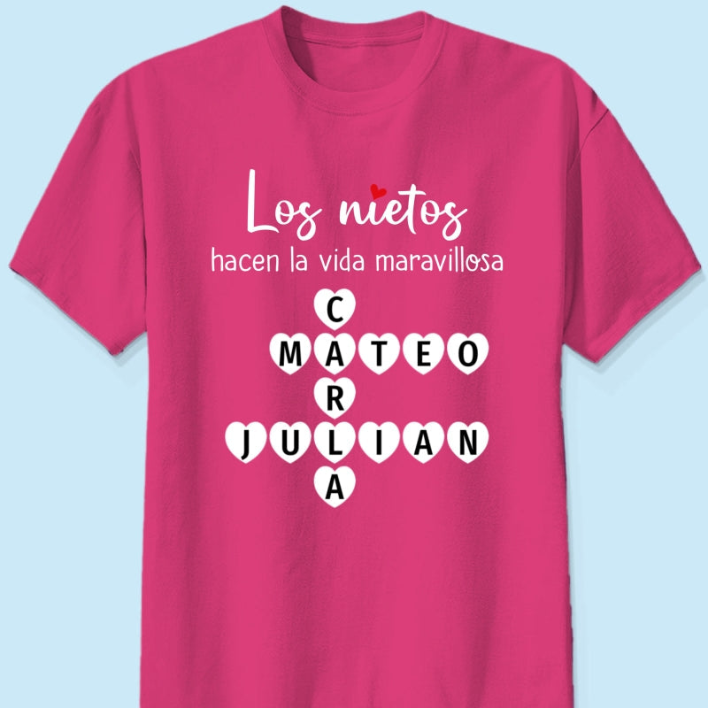 The Greatest Gift You Ever Know Crossword Puzzle Art - Personalized Shirt - Spanish Ver