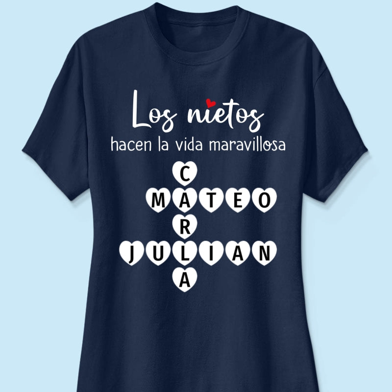 The Greatest Gift You Ever Know Crossword Puzzle Art - Personalized Shirt - Spanish Ver