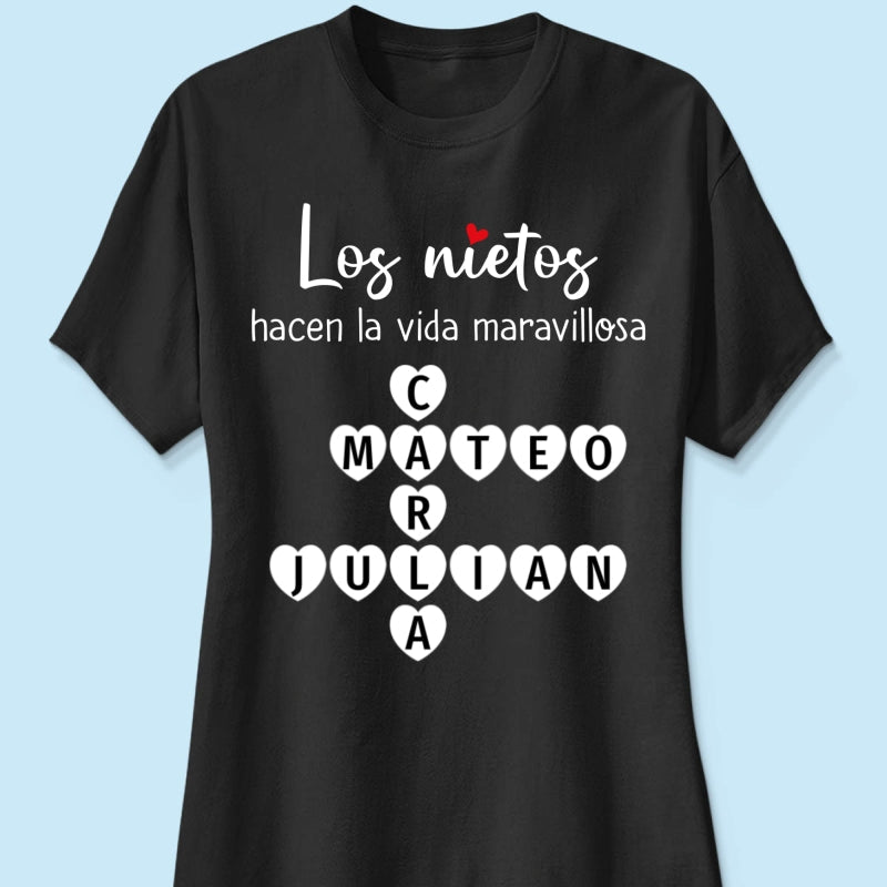 The Greatest Gift You Ever Know Crossword Puzzle Art - Personalized Shirt - Spanish Ver