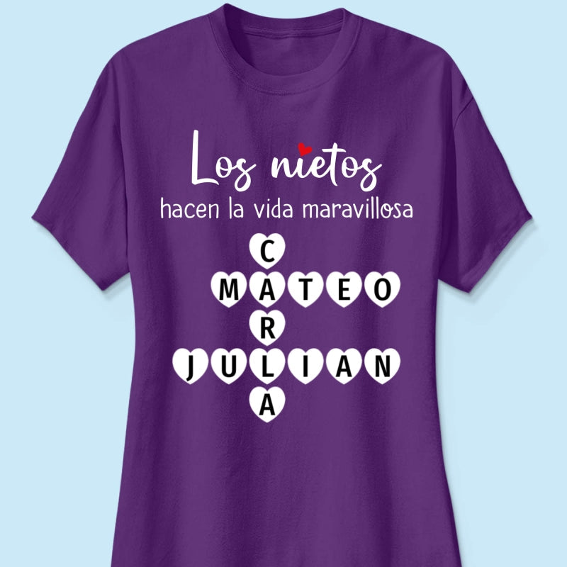 The Greatest Gift You Ever Know Crossword Puzzle Art - Personalized Shirt - Spanish Ver