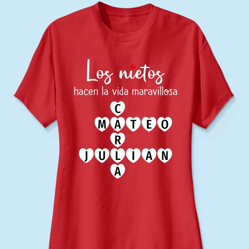 The Greatest Gift You Ever Know Crossword Puzzle Art - Personalized Shirt - Spanish Ver