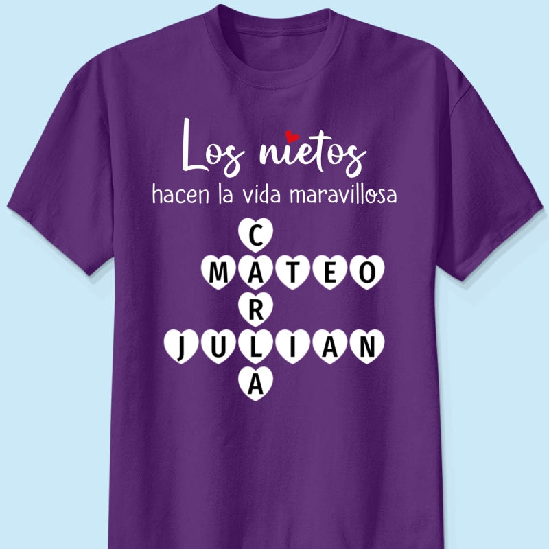The Greatest Gift You Ever Know Crossword Puzzle Art - Personalized Shirt - Spanish Ver