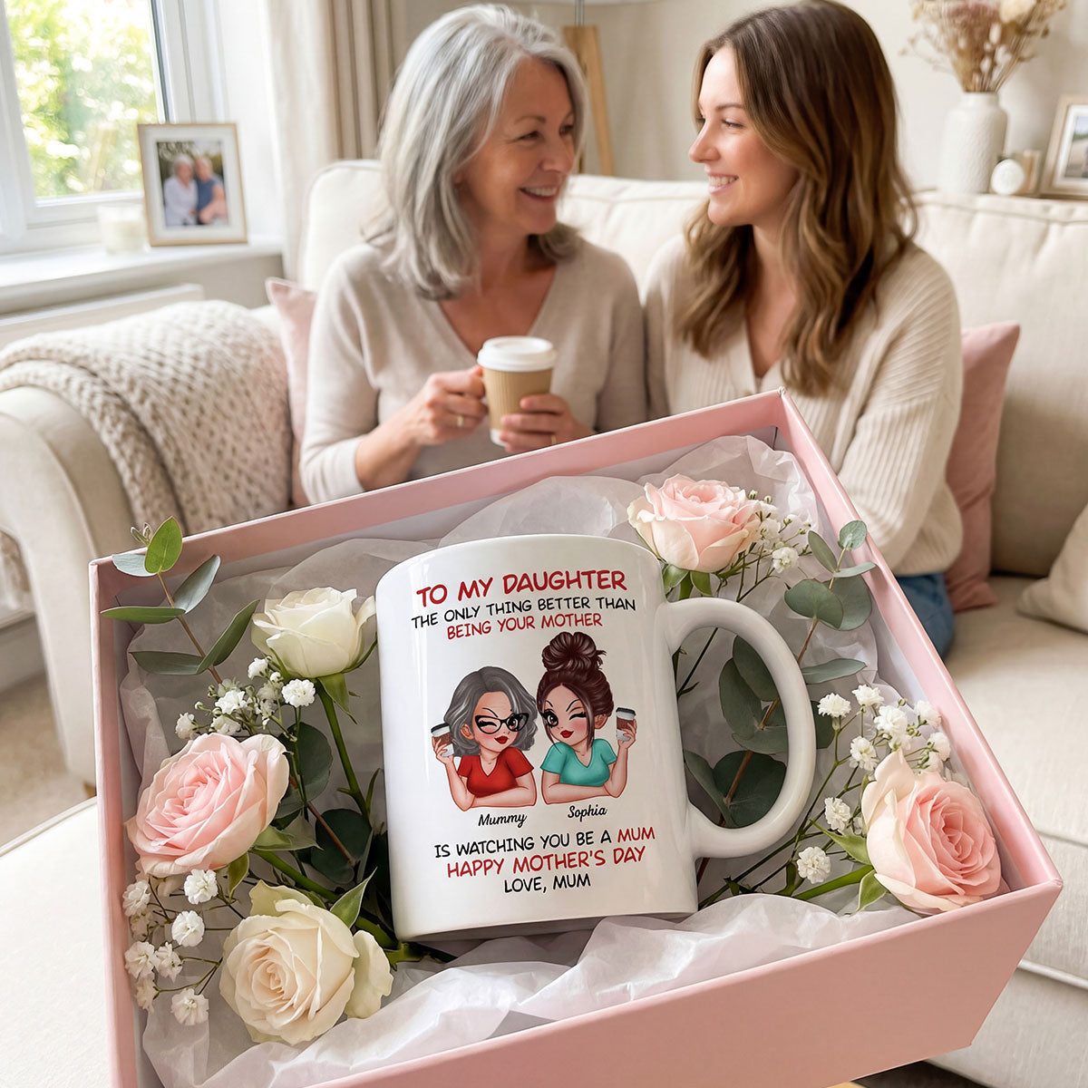 To My Daughter From Mum Happy Mother's Day - Personalised Mug - Mother's Day Gift For Daughter