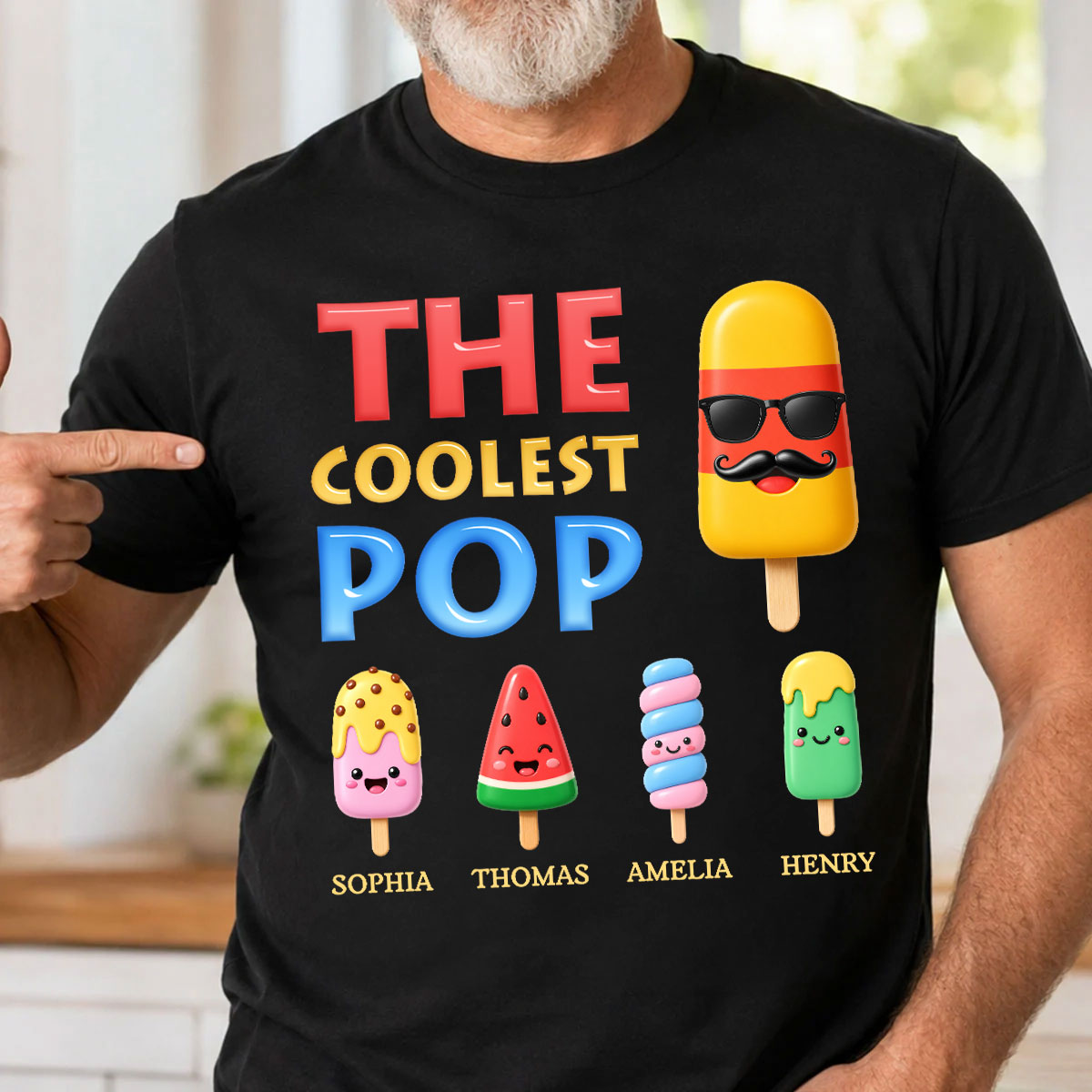 The Coolest Dad Grandpa Funny - Personalized Shirt - Heartfelt Gift For Dad, Grandpa, Husband