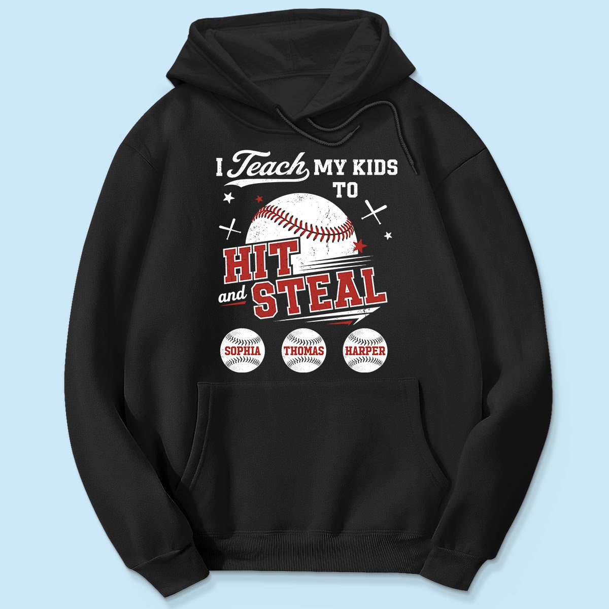 Best Dads Teach Kids To Hit & Steal - Personalized Shirt - Father's Day Gift For Baseball Dad, Husband