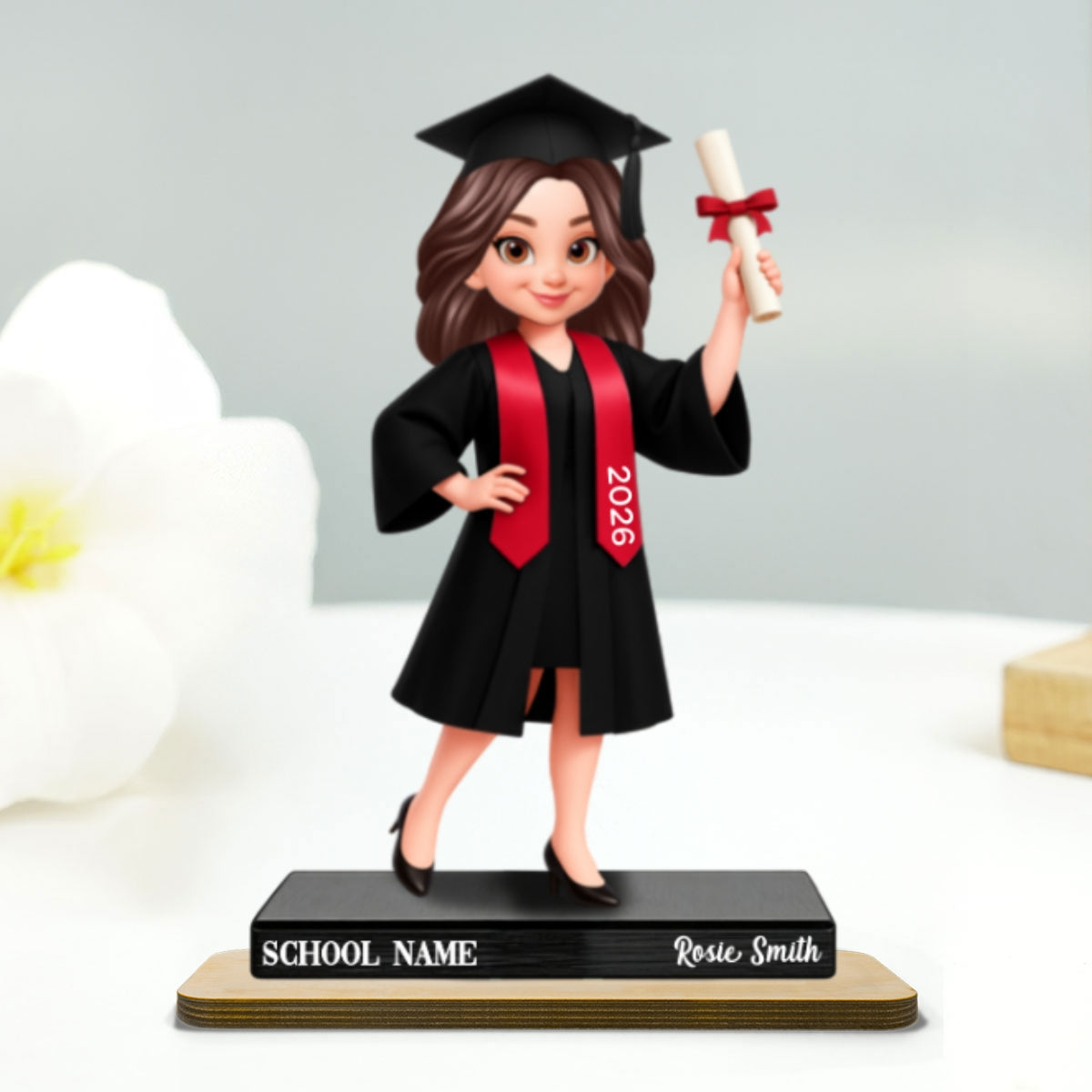 Congrats Graduation Senior - Personalized 2-Layered Wooden Plaque - Gift For Graduation Day, Graduation Gift, Keepsake