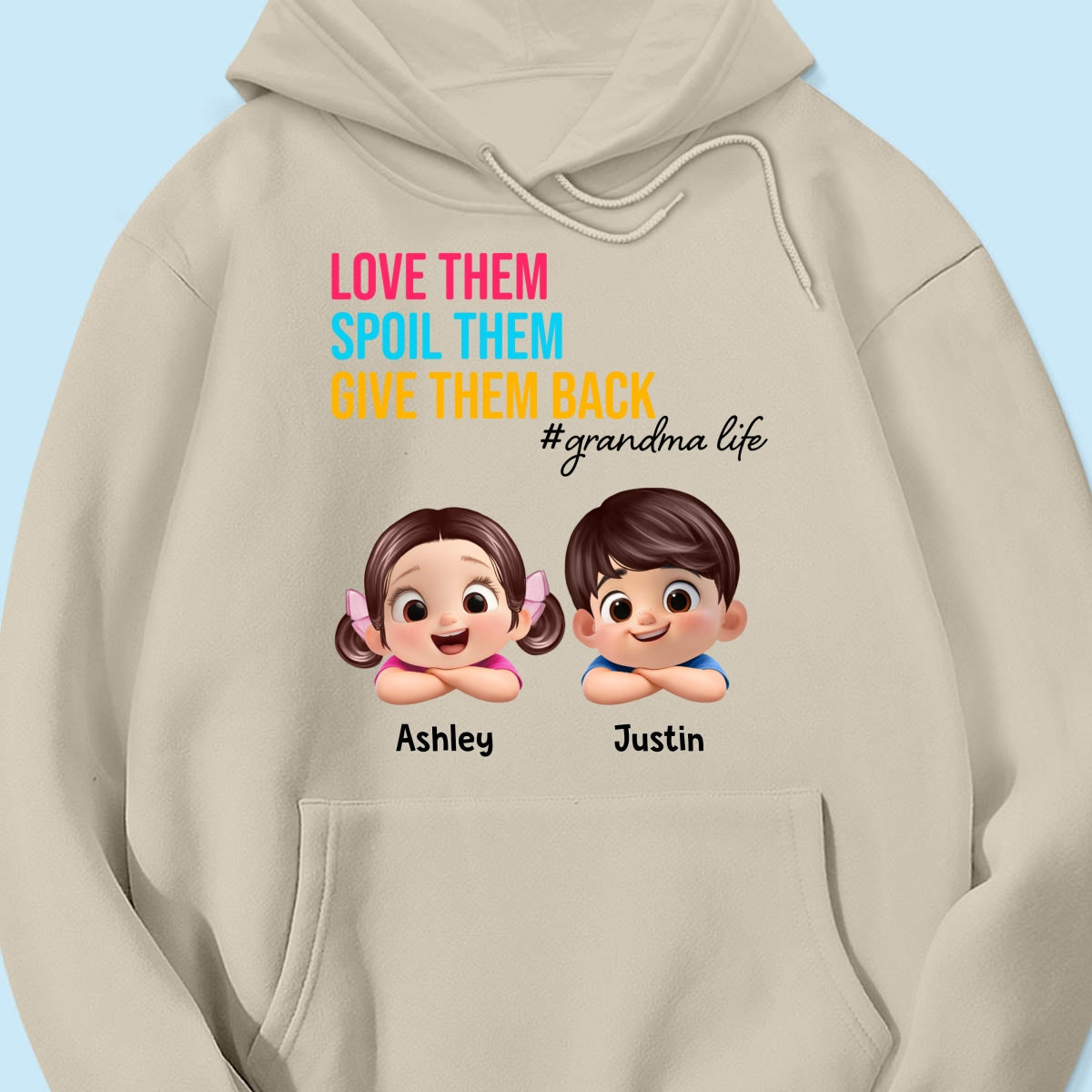 Love Them Spoil Them Give Them Back - Personalized Shirt - Gift for Grandma