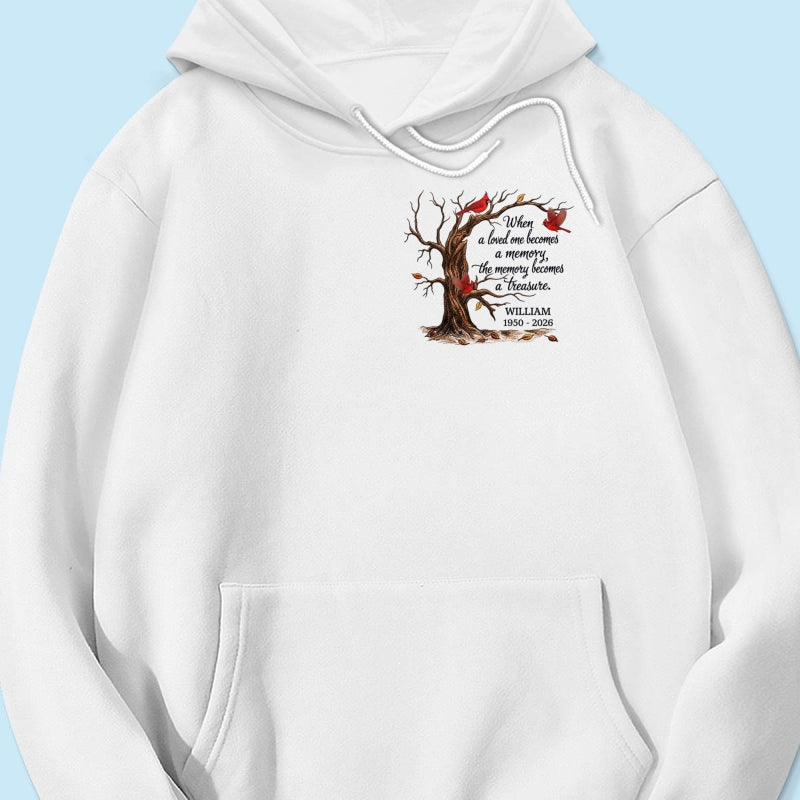 Memorial Tree Butterflies Cardinals Hummingbirds - Personalized Shirt - Remembrance Gift