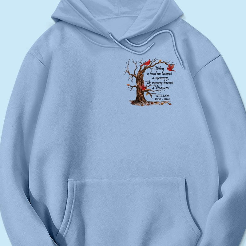 Memorial Tree Butterflies Cardinals Hummingbirds - Personalized Shirt - Remembrance Gift