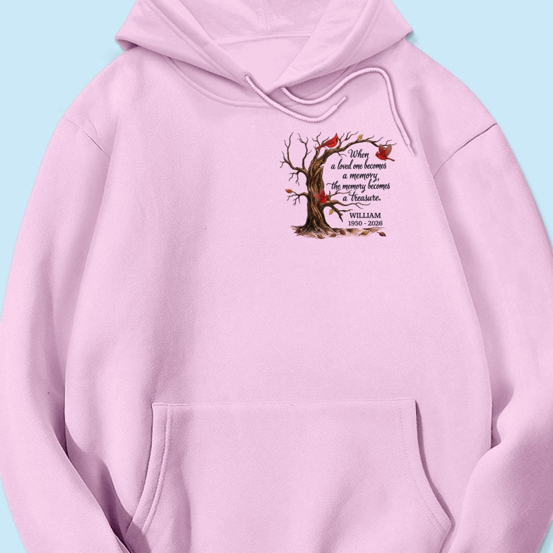 Memorial Tree Butterflies Cardinals Hummingbirds - Personalized Shirt - Remembrance Gift