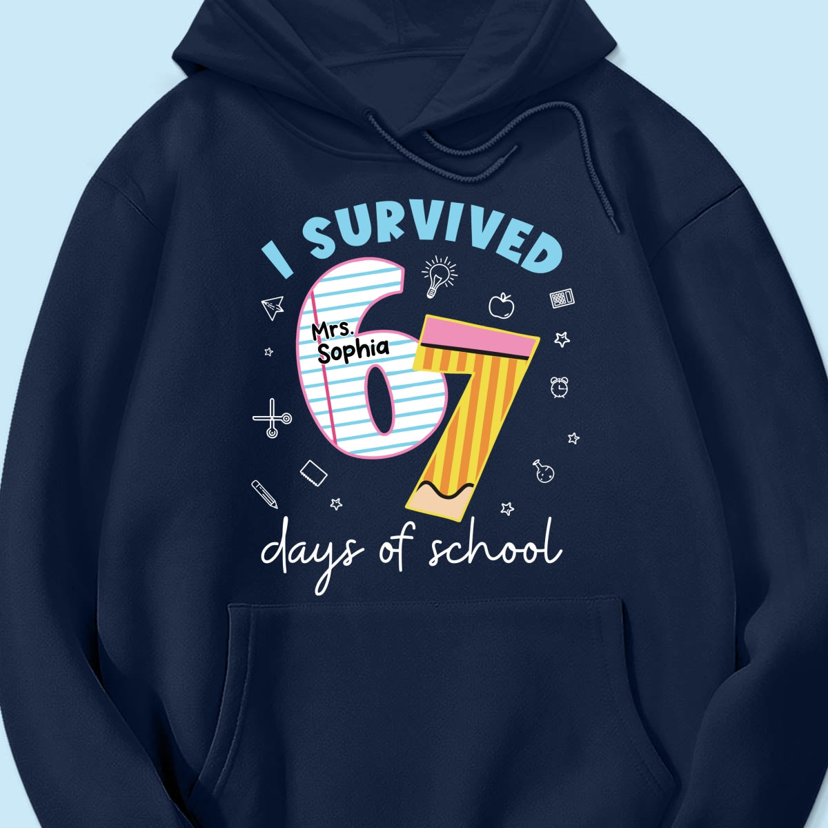 I Survived 67 Days Of School 2025 Slang - Personalized Shirt - Funny Christmas Gift For Teachers