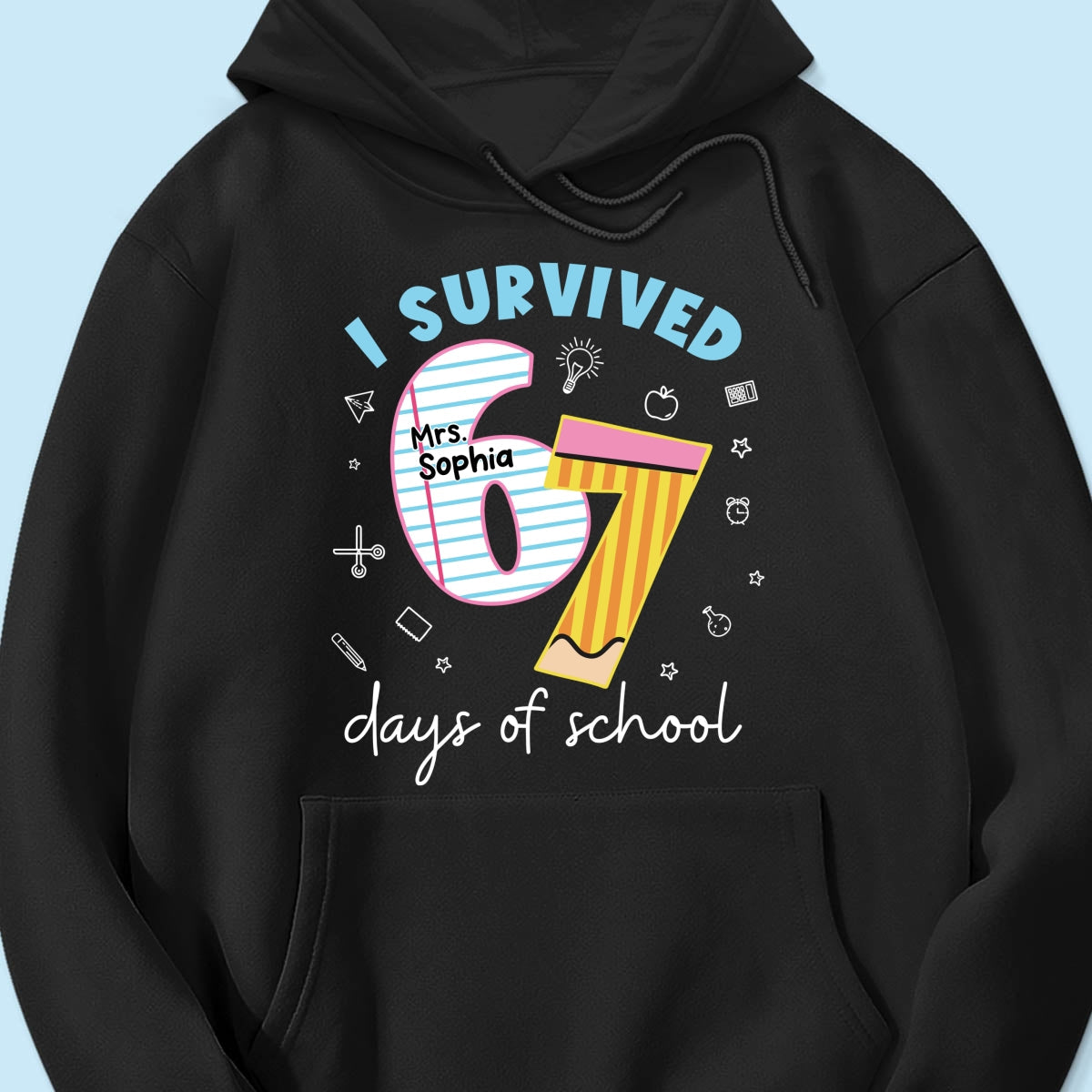 I Survived 67 Days Of School 2025 Slang - Personalized Shirt - Funny Christmas Gift For Teachers