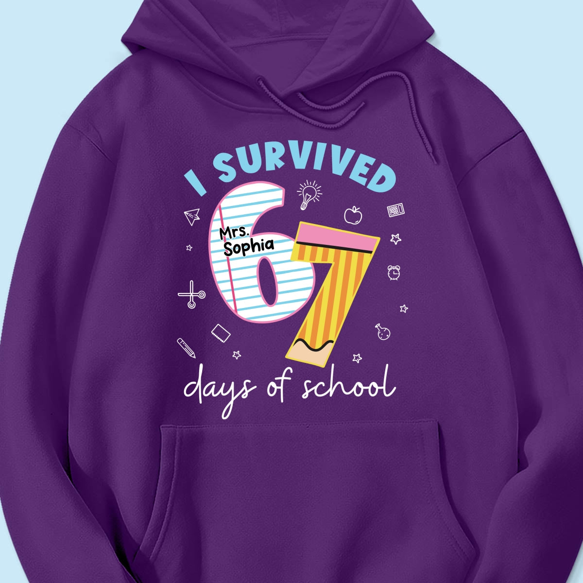 I Survived 67 Days Of School 2025 Slang - Personalized Shirt - Funny Christmas Gift For Teachers