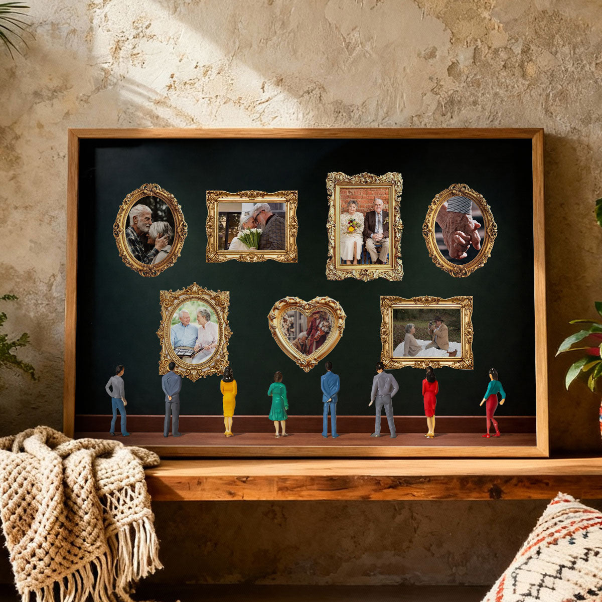 Custom Couple Photos Eternal Love As Art Gallery In Museum Exhibition - Personalized Poster - Gift For Couple
