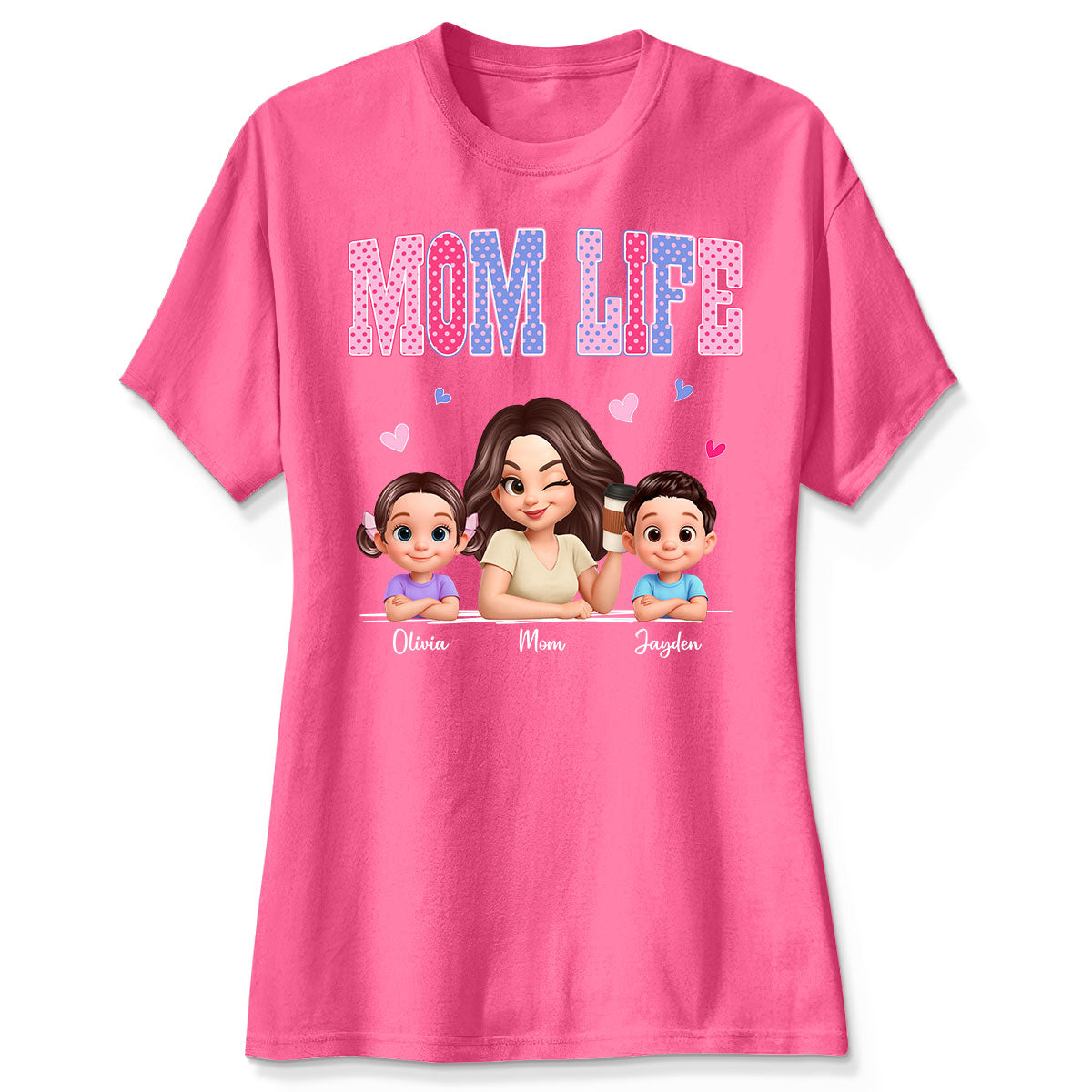 Trending 2026 Polka Dot Pattern Spring Summer Vibe Mom Life - Personalized Shirt - Gift For Mom