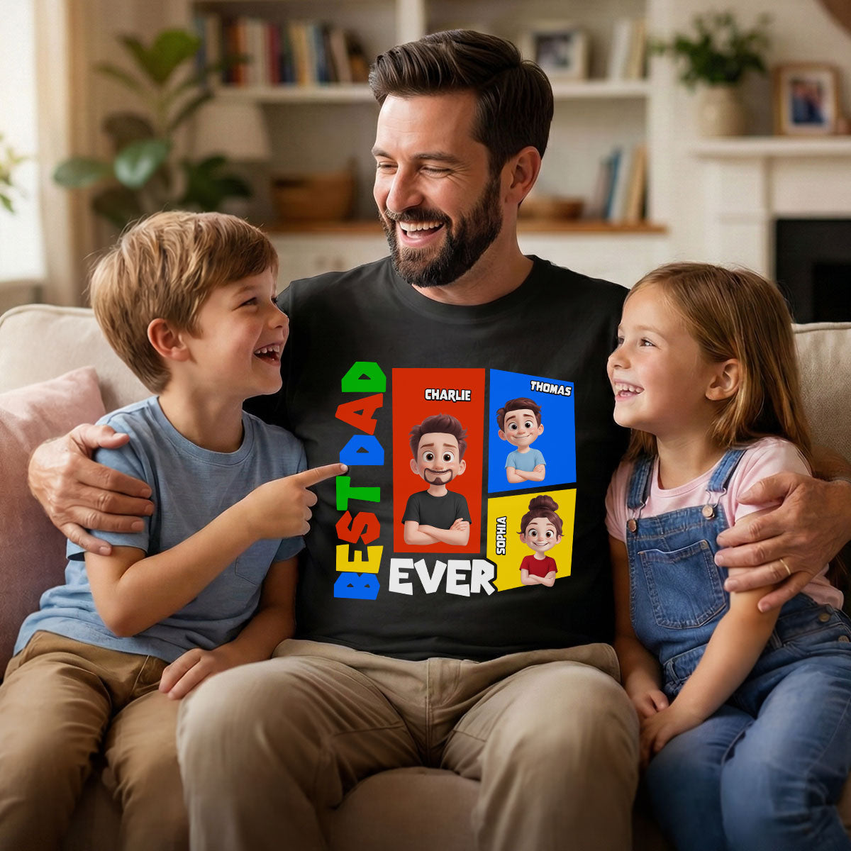 Best Dad Ever Arcade Theme - Personalized Shirt - Heartfelt Gift For Dad, Grandpa, Husband