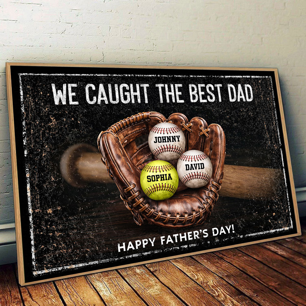 We Caught The Best Dad - Personalized Poster - Heartfelt Father's Day Gift for Dad, Husband