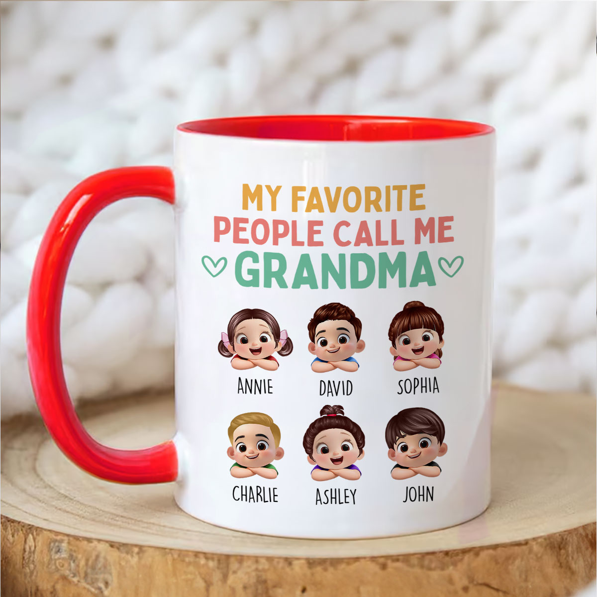My Favorite People Call Me Grandma - Personalized Mug - Heartfelt Mother's Day Gift for Grandma, Wife