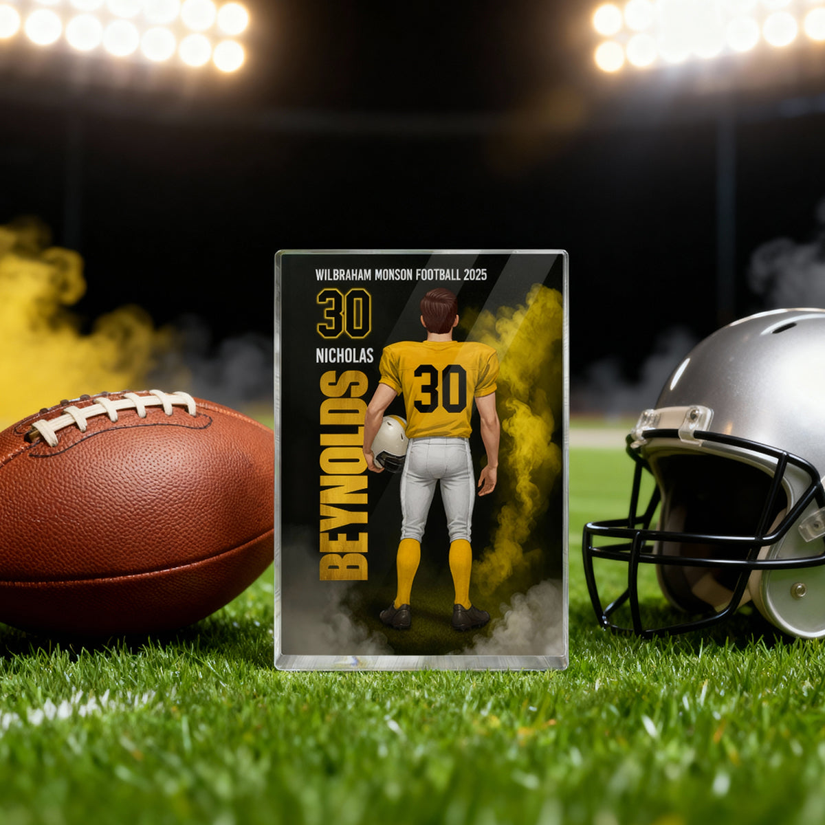 Football Sports Legend - Personalized Acrylic Block Plaque - Christmas Gift for Seniors, Sons, Grandsons
