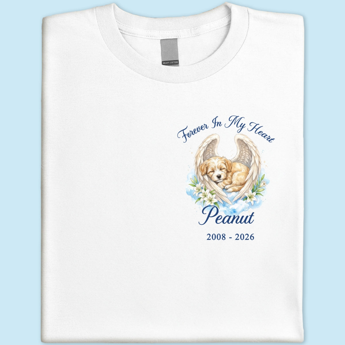 Memorial Upload Dog Cat Custom Photo - Personalized Shirt - Memorial Shirt, Sympathy, Remembrance Gift