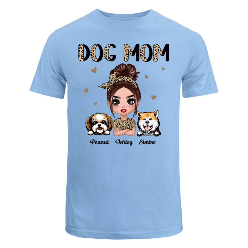 Half Leopard Dog Mom Doll Woman Gift For Dog Lovers Personalized Shirt